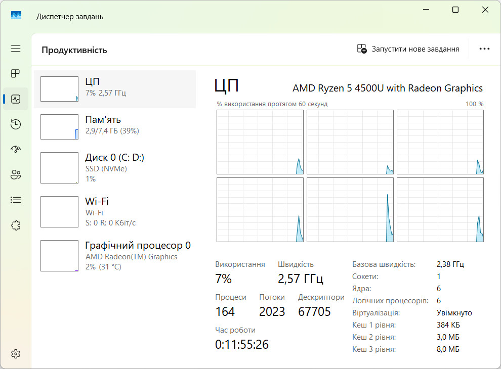 Lenovo IdeaPad 3 15ARE05 Ryzen 5 4500U/8Гб/256Гб - Зображення 8
